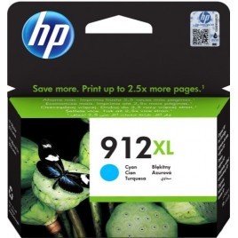 ORIGINAL HP 912XL Cyan 3YL81AE - 825 pages