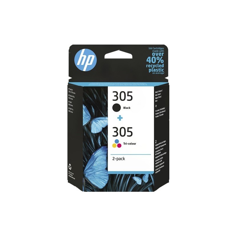 ✓ HP Multipack 305 (3YM61AE/3YM60AE) noir et couleur couleur pack en stock  - 123CONSOMMABLES