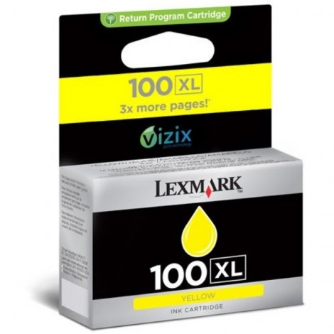 ORIGINAL LEXMARK N°100 XL Jaune 14N1071E - 600 pages