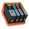 Pack 4 cartouches compatibles Lexmark N° 150 XL 1x Noire + Cyan + Magenta + Jaune - 1 x 28ml + 3 x 15ml