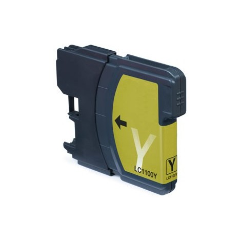 LC-1100Y Jaune, Cartouche compatible BROTHER - 10.6ml