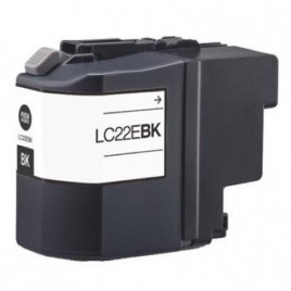 LC-22eBK Noir, Cartouche compatible BROTHER - 2400 pages