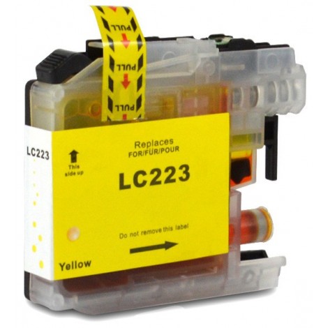 LC-223Y Jaune, Cartouche compatible BROTHER - 9ml - 550 pages