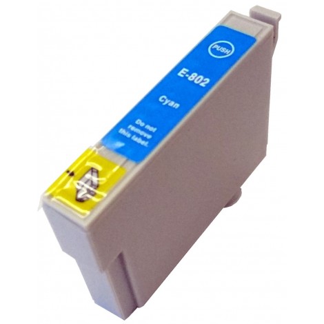T0802 Cyan, Cartouche compatible EPSON - 7.4ml - 935 pages