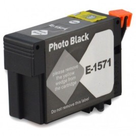 T1571 Noir Photo, Cartouche compatible EPSON - 30ml