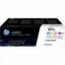 ORIGINAL HP Multipack Cyan / Magenta / Jaune CF253XM 201X - 3x 2 300 pages