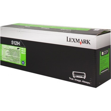 ORIGINAL Lexmark Toner noir 51F2H00 512H ~5000 pages Retour ruban de cassette
