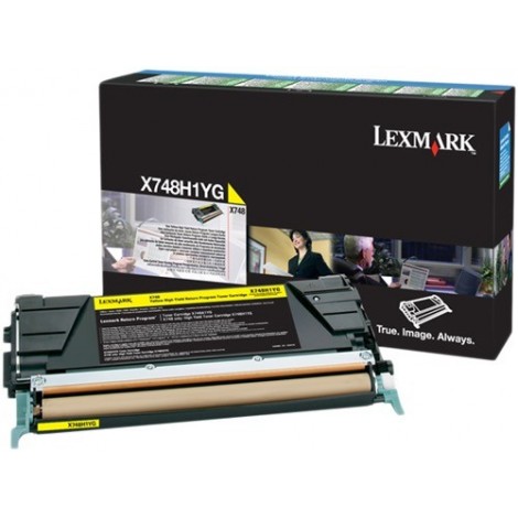 ORIGINAL Lexmark Toner jaune X748H1YG X748 ~10000 pages Retour ruban de cassette