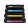 Pack de 4 Toners compatibles HP CE320A + CE321A + CE322A + CE323A - 2400 + 3x 1800 pages