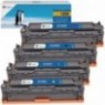 Pack de 4 Toners compatibles HP CF210X + CF211A + CF213A + CF212A - 2400 + 3x 1800 pages