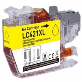LC-421XL Jaune, Cartouche compatible BROTHER - 500 pages