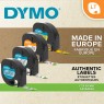 ORIGINAL DYMO LetraTag S0721530 Ruban d'étiquettes d'origine pour étiqueteuse - Texte noir sur fond transparent