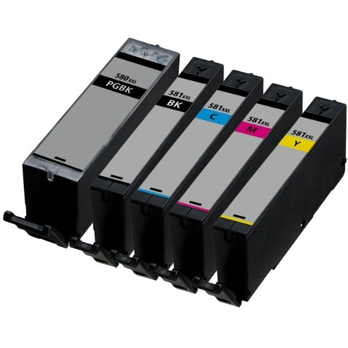 KMP Ink set remplace Canon PGI-580 XXL, CLI-581 XXL compatible noir, cyan,  magenta, jaune C110V 1576,0205 - Conrad Electronic France