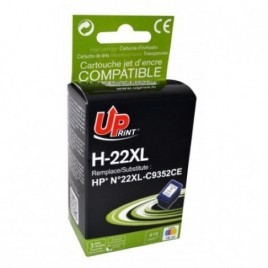 Recharge 22 XL Couleurs C9352A Uprint H-22XL, Cartouche rechargée HP - 18ml