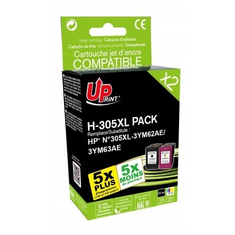 HP 305XL - Pack de 2 - noir et 3 couleurs - cartouche d'encre originale  (6ZA94AE)