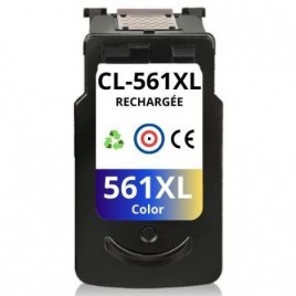 Recharge Canon CL-561XL Couleurs, Cartouche compatible CANON - Version 300 pages