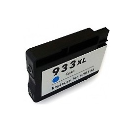 Recharge HP 933 XL Cyan CN054AE, Cartouche compatible HP - 16ml - 825 pages