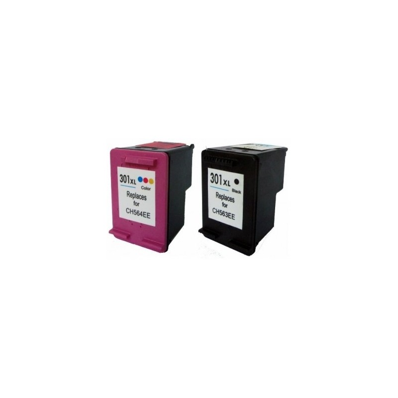 Pack générique HP 301 XL noir et couleur compatible avec votre
