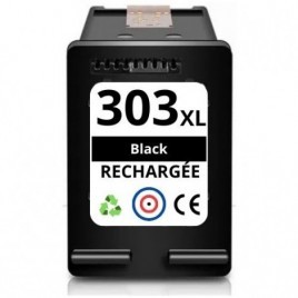 Recharge HP 303 XL Noir T6N04AE, Cartouche compatible HP - 20ml