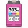 Recharge HP 303 XL Couleurs T6N03AE, Cartouche compatible HP - 18ml