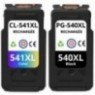 Recharge Canon PG-540XL Noir + CL-541XL Couleur, Pack cartouches compatibles CANON - 1x 22ml + 1x 15ml