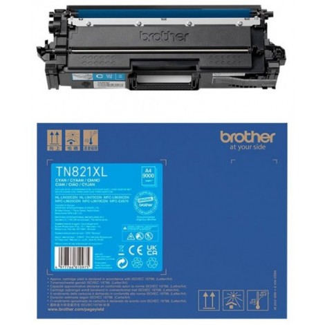 ORIGINAL BROTHER TN-821XL Cyan - 9000 pages