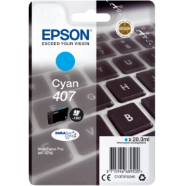 Cartouche d'encre originale Epson 407 Cyan - CLAVIER - C13T07U240