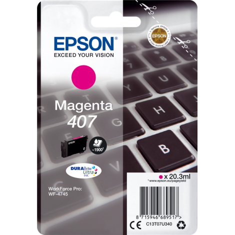 Cartouche d'encre originale Epson 407 magenta - C13T07U340