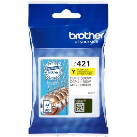 ORIGINAL BROTHER LC-421Y Jaune - 200 pages