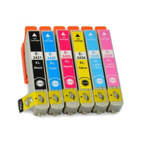 PACK 6 cartouches XL T2438 (T2431 + T2432 + T2433 + T2434 + T2435 + T2436) - 6 x 13.8ml