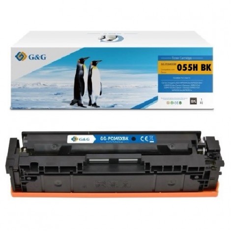 055H BK Noir - 3019C002 - Toner compatible CANON - 7600 pages