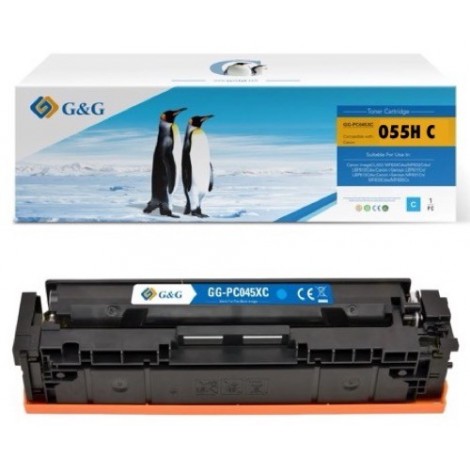 055H C Cyan - 3019C002 - Toner compatible CANON - 5900 pages