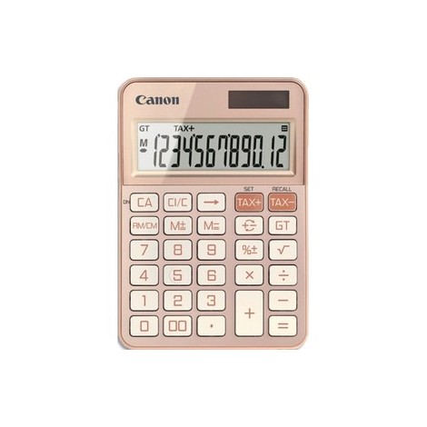 Calculatrice CANON de bureau 12 chiffres KS-125KB Or Rose 6818C001