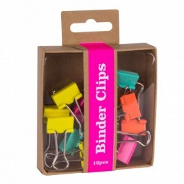 MAPED Boîte de 12 petites Pinces à clip largeur 15 mm coloris assortis