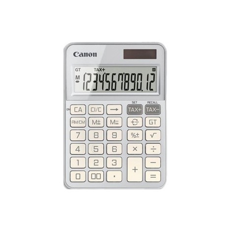 Calculatrice CANON de bureau 12 chiffres KS-125KB Gris Metal 6818C003