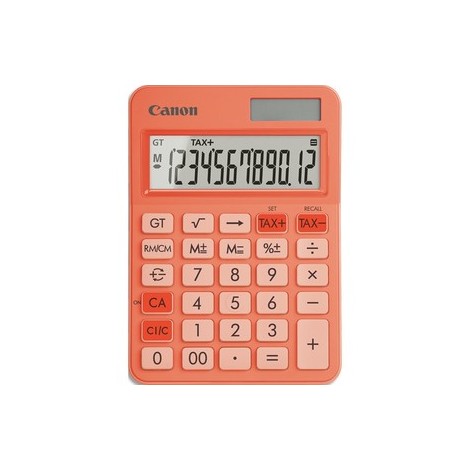 Calculatrice CANON de bureau 12 chiffres LS-125KB Orange Corail 6819C002
