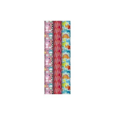 CLAIREFONTAINE 1x Rouleau papier cadeau ALLIANCE 57g 2x0,70m - Au choix entre 3 motifs enfants