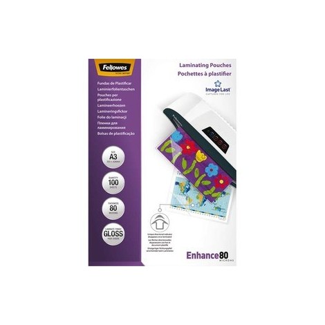 100 Pochettes à Plastifier A3 80 microns - 5306207 Fellowes - CRC53062