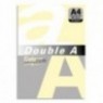 Paquet de 25 feuilles papier couleur jaune pastel A4 DOUBLE A (80g/m2)