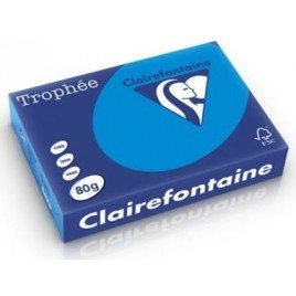 Ramette de papier couleur Bleu Turquoise Clairefontaine Trophée A4 500 feuilles 1781 (80g/m2)