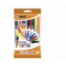 Pack de 10 Stylos à Bille Bic Cristal Multicolore - Pointe Ronde 1,6 mm - Couleurs Assorties
