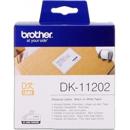 ORIGINAL Brother Etiquettes DK-11202 Étiquettes d'expédition, 62x100mm blanc 300 et /rouleau