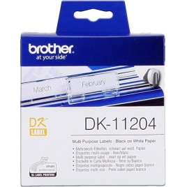 ORIGINAL Brother Etiquettes DK-11204 Étiquettes multi-usages, 17x54mm blanc 400 et / rouleau