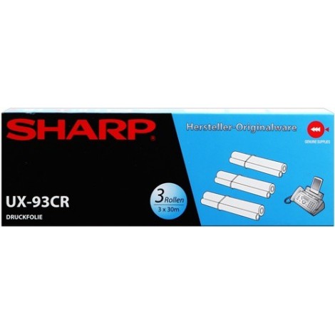 ORIGINAL Sharp Rouleau de transfert thermique UX-93CR Pack de 3