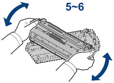 Secouer cartouche de toner