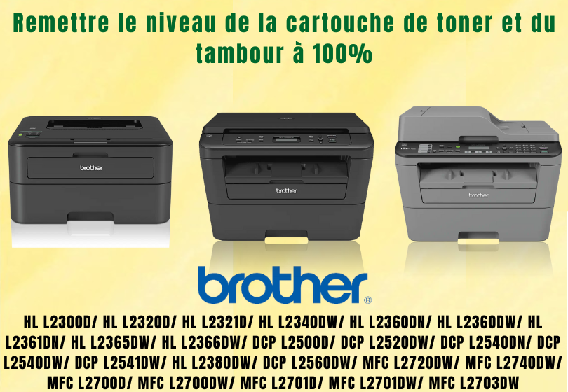 RESET CARTOUCHE IMPRIMANTE BROTHER TN-241/TN-245 et TAMBOUR DR-241CL